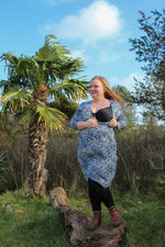 Leopard Petite Dress UK | by Short Girls Club the Petite Clothing Brand UK breastfeeding friendly dress