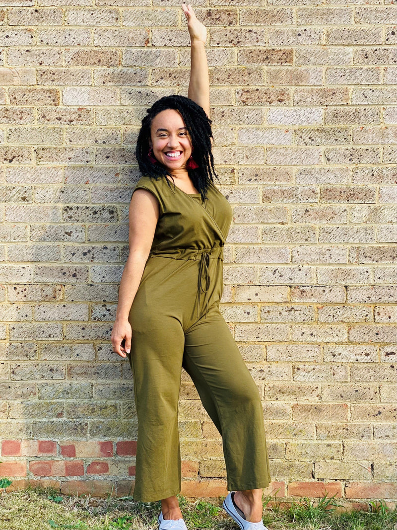 Khaki Green Petite Jumpsuit UK | by Short Girls Club the Petite Clothing Brand UK